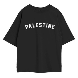 Chemise en coton 100% coupe ample style streetwear Palestine, 200 grammes, jersey respirant, motif logo brodé, tissu tricoté - Product Image 3