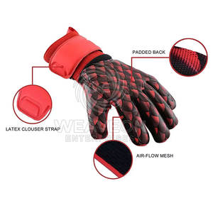 Gants de gardien de but en cuir de haute qualité pour jeunes, prix d'usine OEM en gros, antidérapants, protection des doigts, options personnalisées - Product Image 3