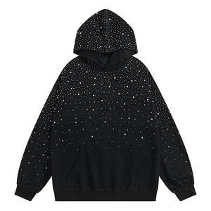Sweats à capuche unisexes surdimensionnés streetwear en molleton de coton mélangé respirant chaud de qualité supérieure pour l'hiver, mode OEM ODM - Product Image 1