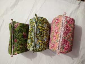 Bolsa de Cosméticos de Algodón Hecha a Mano, Bolsa de Viaje Pequeña con Estampado de Avestruz, Cierre de Cremallera, Impermeable, Estilo Bohemio - Product Image 6