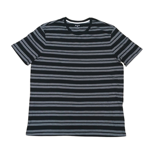 เสื้อยืดผู้ชายผ้าฝ้าย 100% ลายทาง ผ้าถัก น้ำหนัก 220 กรัม ย้อมสีพื้น ทรงปกติ ระบายอากาศ แห้งเร็ว - Product Image 1