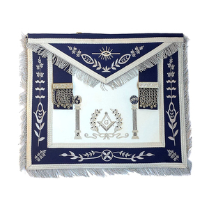 Tablier de décoration maçonnique brodé de haute qualité Votre propre conception Tablier de maître maçonnique - Product Image 1