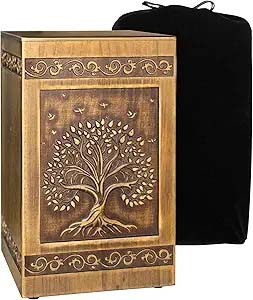 Urnas de cremación de madera hechas a mano modernas para hombres y mujeres Urnas funerarias decorativas a bajo precio - Product Image 5