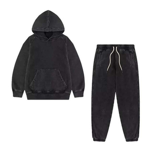 Chándal con Capucha para Hombre, Lavado Ácido, Nuevo, Ligero, para Invierno, 100% Algodón, Precio al por Mayor 2025 - Product Image 1