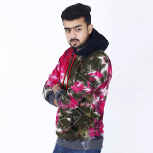 Sudaderas con Capucha de Forro Polar de Poliéster/Algodón, Tie Dye, de Invierno, Nuevas, de Alta Calidad, Personalizadas OEM para Hombre - Product Image 2
