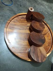 Serveur de nourriture en bois de conception d'escalier en bois pour l'utilisation de fête de mariage de maison d'hôtel de restaurant au meilleur prix - Product Image 6