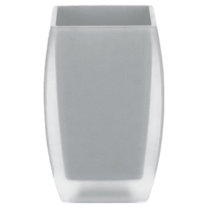 Portaspazzolino Spirella 'Freddo' in polistirolo grigio, 7 x 7 x 10,5 cm - Product Image 1