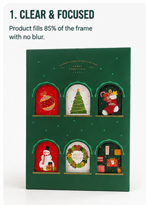 Custom Green Countdown Advent Calendar <b>Box</b> with Window Sleeve Rigid Cardboard <b>Christmas</b> Mystery Packaging for Gift Wholesale - Product Image 4