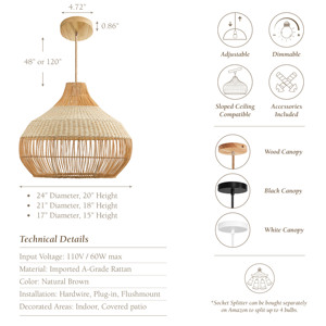 Beactrice mái vòm màu nâu nhạt nhà bếp đảo phòng ăn phong cách Bắc Âu - Product Image 4
