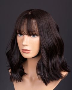 Fringe Bang Wavy <b>Wigs</b> Vietnamese Multiple Donors Vietnamese Human Hair Single Closure <b>Frontal</b> Hair <b>Wig</b> - Product Image 2