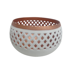 Soporte votivo redondo de hierro hecho a mano con nuevo diseño Chapado en cobre tarro de vela de la mejor calidad para decoración de mesa de Navidad - Product Image 4