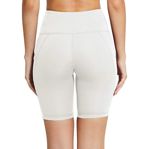 Offre Spéciale taille haute élastique Gym Shorts Sexy Fitness Biker Yoga Shorts Logo tissu lavé ajustement serré Booty shorts pour les femmes - Product Image 3