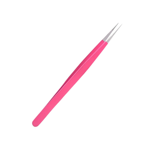 Pinzas para Extensión de Pestañas Personalizadas, Punta Puntiaguda, Mango Recubierto de Rosa, Acero Inoxidable Alemán, Pinzas para Pestañas Postizas para Belleza - Product Image 2