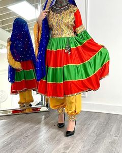 Vestido de Traje Nacional Banjara Multicolor |   100% Seda de Alta Calidad, Viscosa, Modal, Poliéster, Rayón, Hecho en Pakistán, WS INTERNATIONAL - Product Image 5