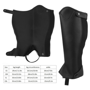 Équitation à cheval pour hommes en cuir mi-cuir, couleur noire personnalisée, OEM ODM, impression de logo personnalisée, matériau en cuir, vente en gros, meilleur design - Product Image 6