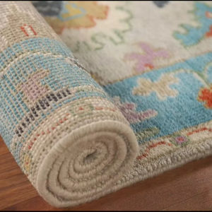 Oushak พรมนักวิ่งขนสัตว์ถักมือสไตล์อินเดียทำด้วยมือปรับขนาดได้สำหรับตกแต่งบ้าน - Product Image 2