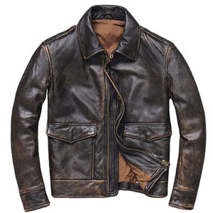 Chaquetas de bombardero de cuero hechas a mano para hombre, venta al por mayor, lona de primera calidad, bordado frontal, personalizado, con capucha, manga larga, prendas de vestir exteriores elegantes - Product Image 6