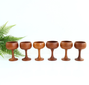 VIET FARGIMEX Verres à pied écologiques de luxe Tasse à vin en bois vietnamien pour un repas moderne - Product Image 4
