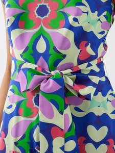 Vestido Maxi de Crepé con Estampado Floral, Talla XL, Estilo Casual para la Noche, Viscosa y Algodón, Sin Mangas, Estilo Sexy con Volantes Naturales - Product Image 3