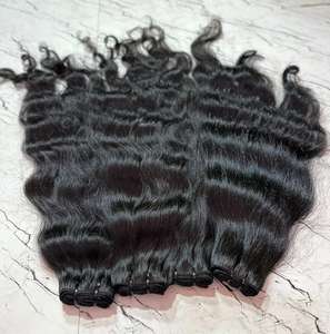 Cheveux Remy ondulés naturels indiens bruts durables 18 pouces, doux et soyeux 100% cheveux humains pour perruques et coiffage au meilleur prix - Product Image 6