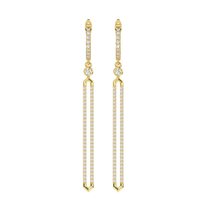 Pendientes de gota chapados en oro amarillo de 10 quilates de alta calidad Vintage perla fina plata mujer moda Real hexágono hueco brillante fiestas - Product Image 2