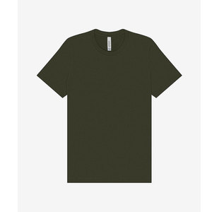 BELLA + CANVAS 3001 lienzo en blanco personalizado Oliva oscuro ajustado cuello redondo 100% algodón camiseta Unisex para hombres - Product Image 4