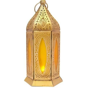 Linterna de Material de Metal dorado creativo, linterna de vela con estilo marroquí de diseñador elegante para decoración del hogar, uso en festivales, precio asequible - Product Image 3