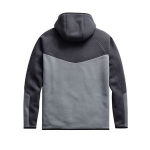 Veste à capuche zippée intégrale en polaire technique pour homme, couleur anthracite, légère, chaude, vêtements de sport d'entraînement, vêtements de sport haut de gamme - Product Image 2