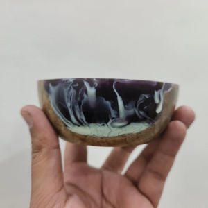 ชามซุปเรซิ่นลายไม้รมควัน ชามไม้เรซิ่นสำหรับครัวสุดหรู ชามไม้เรซิ่นทุกขนาด จานและชามไม้เรซิ่น ชุดอาหาร - Product Image 1