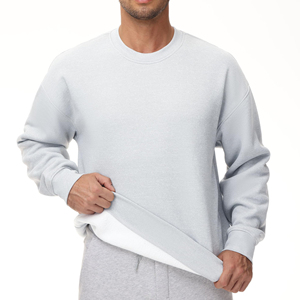 Ensemble de sweats à capuche à la mode pour hommes d'automne personnalisé coupe ajustée pull-over d'hiver pour hommes col rond Streetwear pull-over sweat-shirt pour hommes - Product Image 3