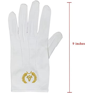 wholesale masonic <b>gloves</b> Freemason Masonic Royal and Select Mason <b>Dress</b> <b>Gloves</b> custom design masonic <b>gloves</b> - Product Image 4