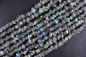 Lộng lẫy đá quý 16 "tự nhiên <span class=keywords><strong>Labradorite</strong></span> đá quý màu xanh flash đánh bóng <span class=keywords><strong>Uncut</strong></span> chip hạt đối với trang sức làm - Product Image 2