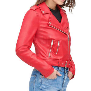 Veste en cuir pour femme, nouvelle collection 2026, design tendance, élégante, respirante, imperméable, avec logo tricoté sur le devant, pour l'hiver, vente en gros - Product Image 4