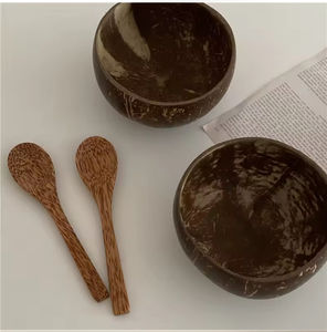 Cuenco de cáscara de coco natural Pulido-Cocina ecológica clásica y cuenco de comedor sostenible - Product Image 5