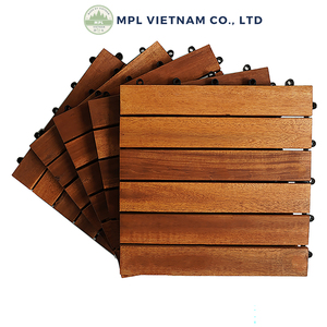 Baldosas de Madera de Acacia Sólida Modernas de Diseño Múltiple, Encajables, Cuadradas, Superficie Lisa, Resistentes al Fuego, a la Intemperie y Ecológicas para Parques - Product Image 4