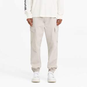 Stylish <b>Cuffed</b> Cargo Pants Black Stone Ivory Men's Relaxed Fit with Durable Design for Everyday Use - Product Image 5