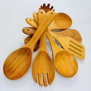 Cuillères en bois faites à la main avec long manche pour la cuisine et les mariages pour remuer le café - Product Image 4