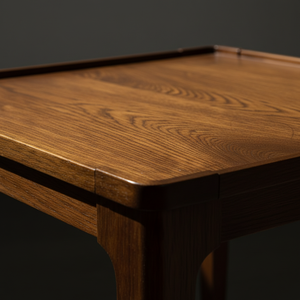 Table basse carrée en bois de caoutchouc moderne du Vietnam, meubles de salon durables PKP, placage MDF, couleur naturelle, garantie 1 an - Product Image 5