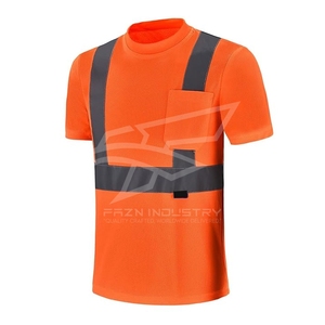 Ropa de trabajo de seguridad hecha a medida Camiseta de seguridad de alta visibilidad para hombres Camisetas de manga corta de trabajo reflectante para hombres - Product Image 1