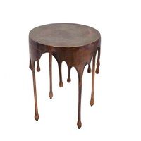 Gouttes d'eau Design Aluminium Métal Table d'appoint Fabricant Bureau Table basse décorative en métal en vrac