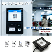 EMT6661 Scanner de carte d'identité Ocr Passport Reader MRZ Module de lecteur de codes à barres intégré avec longue portée