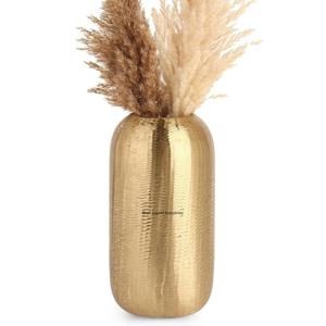 Florero de Metal decorativo antiguo para el hogar y la boda Evento Decoración del piso Florero martillado chapado en oro - Product Image 2