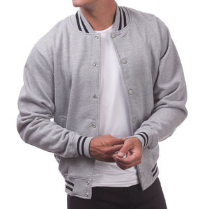 Chaqueta universitaria de lana de talla grande personalizada para hombre, ropa de abrigo universitaria de gran tamaño para ropa informal de otoño - Product Image 5