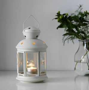Latest Design New Arrival Hot Selling Metal Iron <b>Lantern</b> White Finished Clear Glass Hanging Garden Decorate Light for Home Decor - Product Image 5