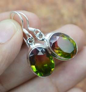 Pastèque Quartz Gemstone 925 Sterling Silver Handmade Designer Boucle D'oreille Personnalisée Pour Les Femmes Personnalisé Fine Piercing Bijoux - Product Image 5