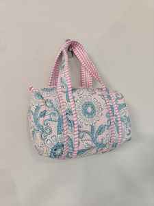 Cute Lady Mini Women's <b>Handbag</b> with Zipper Closure and Flowers Compact Cotton Fabric <b>Storage</b> Solution <b>for</b> Everyday Use - Product Image 6