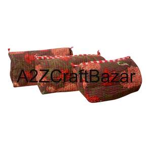 Eco-Friendly 100 % Pure Cotton Fabric Cosmetic Bags Tassel Zipper Closure Fashion Design Reusable Durable Lightweight Vintage - Product Image 3