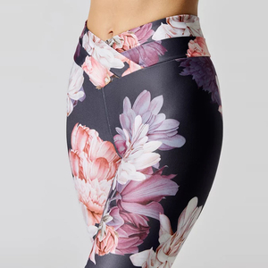 Leggings de yoga imprimés par sublimation vêtements Leggings de yoga de fitness collants de gymnastique et pantalons de sport à taille élastique pour femmes - Product Image 3