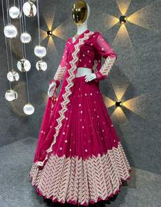 Dernière Designer Faux Georgette Broderie Séquence Travail Lehenga Choli par Fab Zone Vêtements Indiens et Pakistanais - Product Image 5