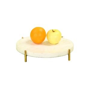 Frutal de mármol moderno para vajilla, soporte de latón de tamaño personalizado para Frutero de mármol para proveedor mayorista - Product Image 1